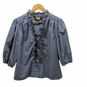 Harve Benard Ruffle Blouse Size Medium